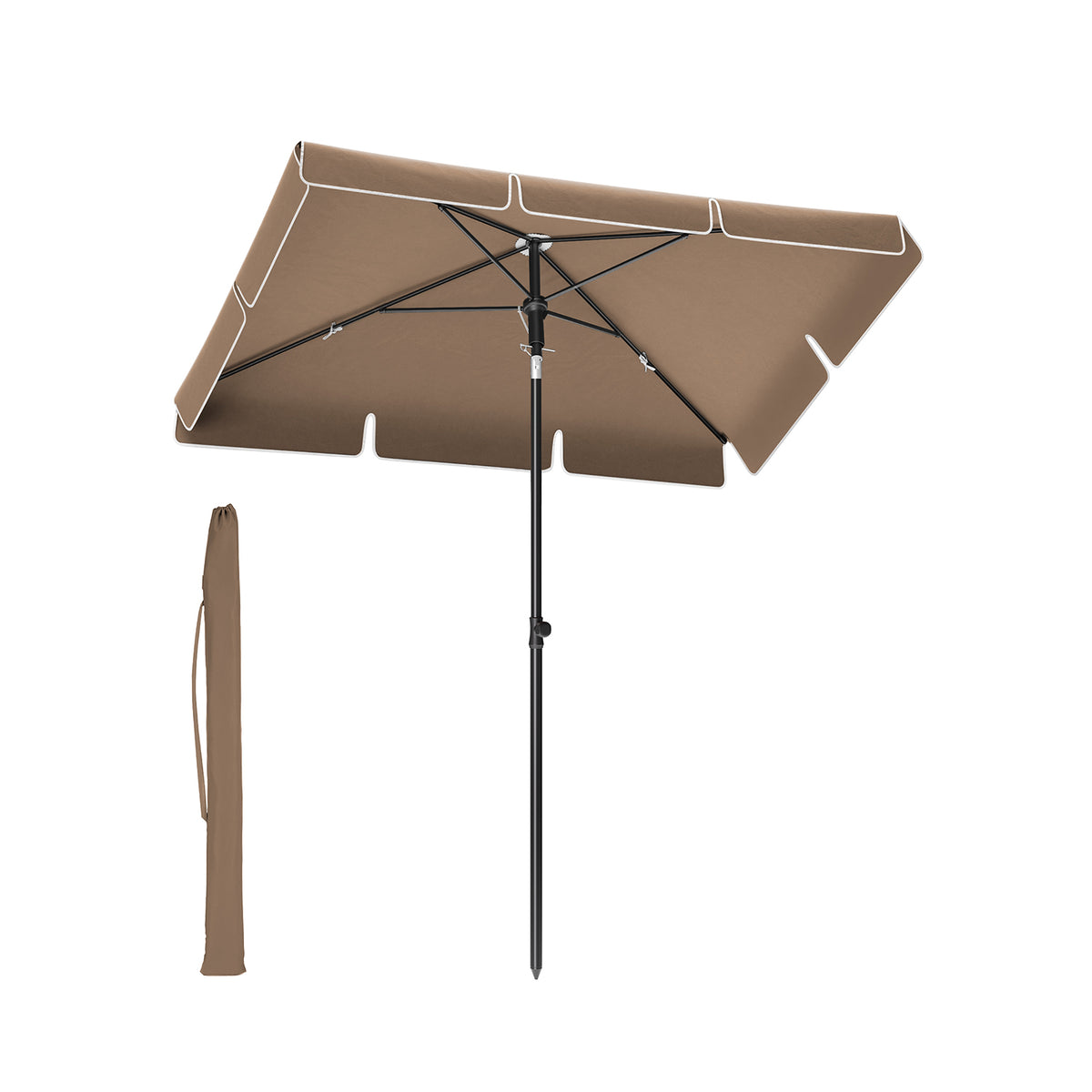 Sonnenschirm 200 x 125 cm knickbar und höhenverstellbar