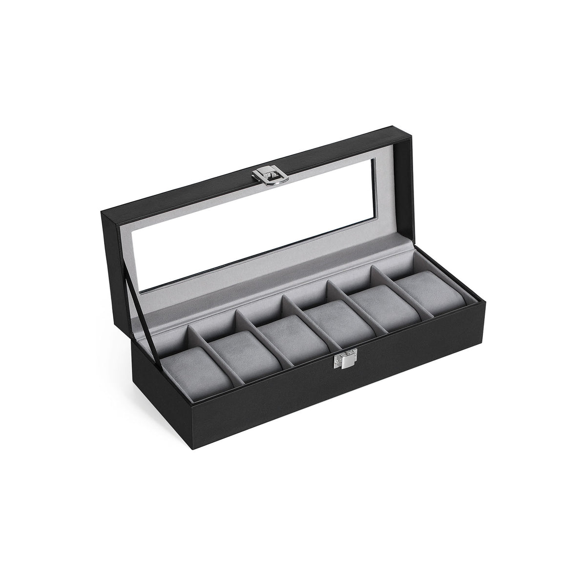 Rechteckige Uhrenbox für 6 Uhren